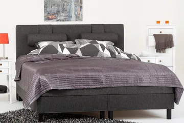 Glatt Sengegavl Lucky 150 cm - Svart/Grå - Møbler - Senger - Sengetilbehør - Sengegavl