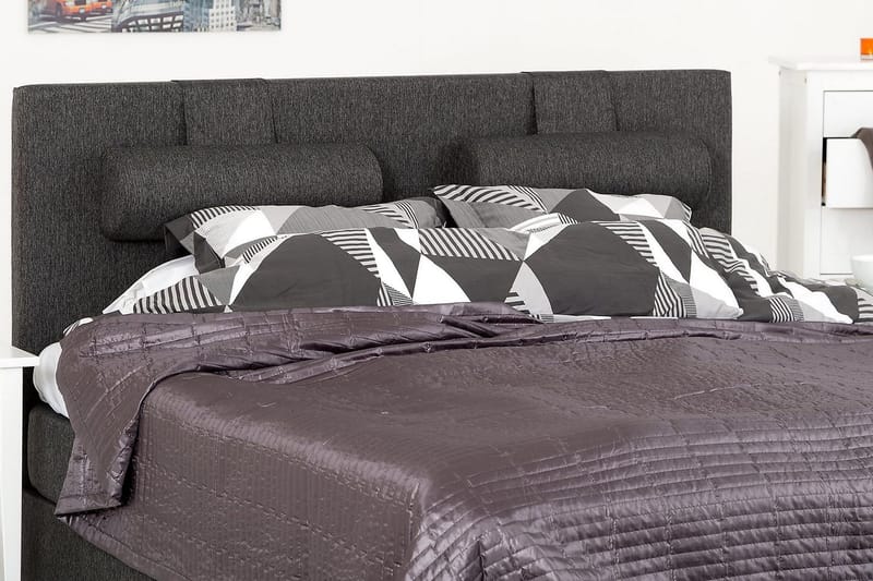 Glatt Sengegavl Lucky 150 cm - Svart/Grå - Møbler - Senger - Sengetilbehør - Sengegavl