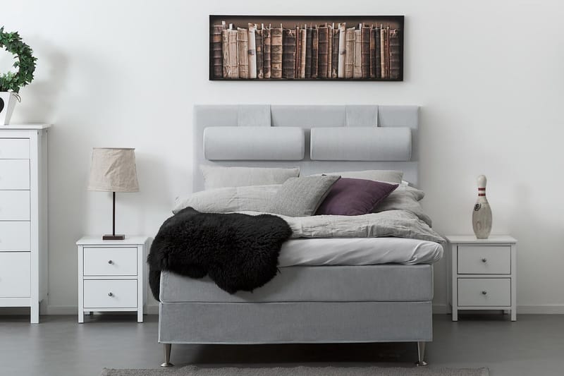 Glatt Sengegavl Meja 140 Lysegrå - Lysegrå - Møbler - Senger - Sengetilbehør - Sengegavl