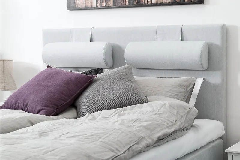 Glatt Sengegavl Meja 160 Lysegrå - Lysegrå - Møbler - Senger - Sengetilbehør - Sengegavl