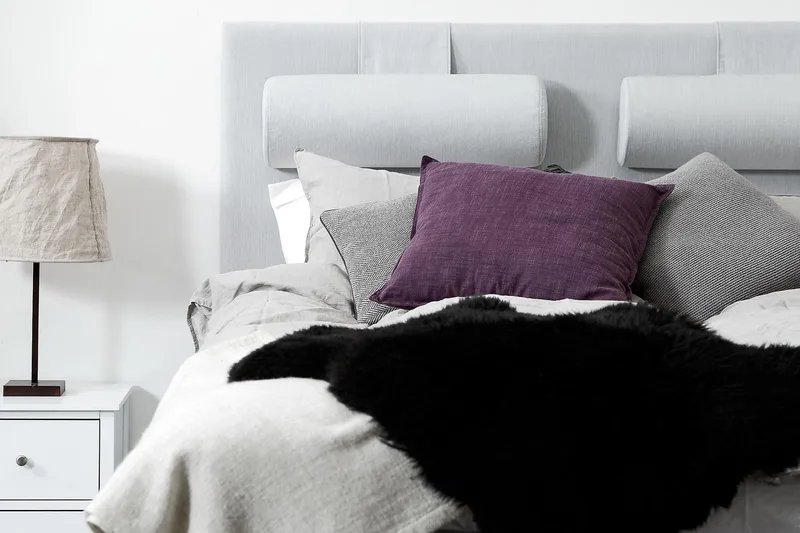 Glatt Sengegavl Meja 160 Lysegrå - Lysegrå - Møbler - Senger - Sengetilbehør - Sengegavl