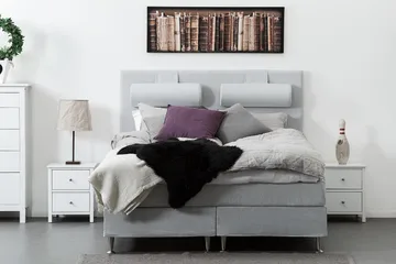 Glatt Sengegavl Meja 180 Lysegrå - Lysegrå - Møbler - Senger - Sengetilbehør - Sengegavl