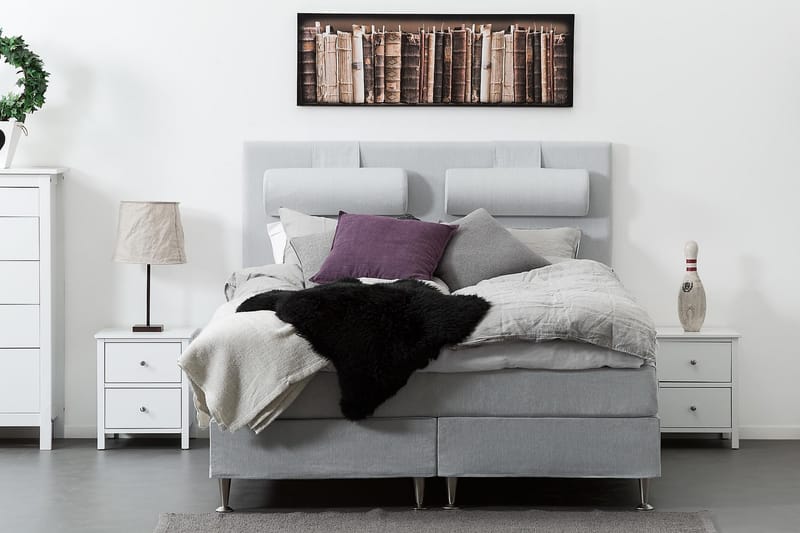 Glatt Sengegavl Meja 180 Lysegrå - Lysegrå - Møbler - Senger - Sengetilbehør - Sengegavl