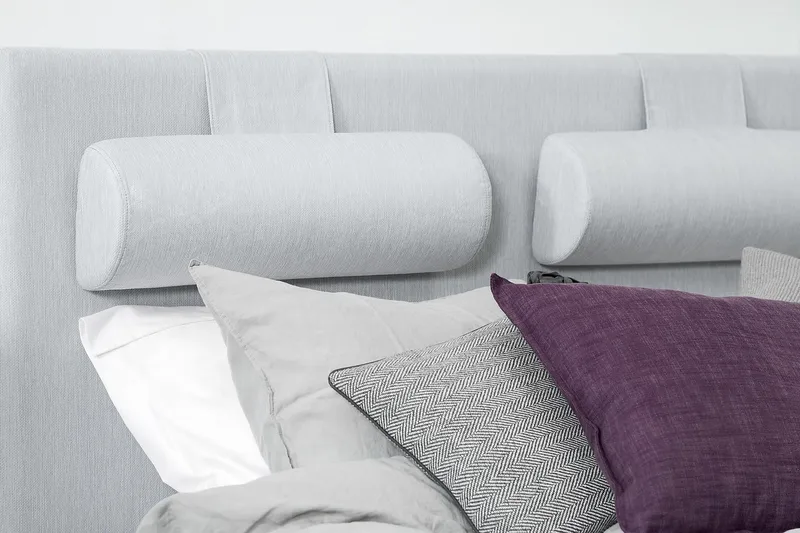 Glatt Sengegavl Meja 180 Lysegrå - Lysegrå - Møbler - Senger - Sengetilbehør - Sengegavl