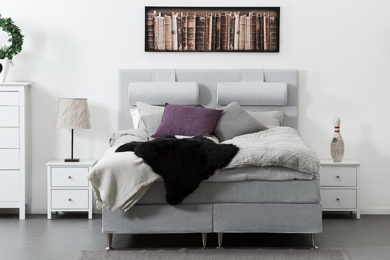 Glatt Sengegavl Meja 180 Lysegrå - Lysegrå - Møbler - Senger - Sengetilbehør - Sengegavl