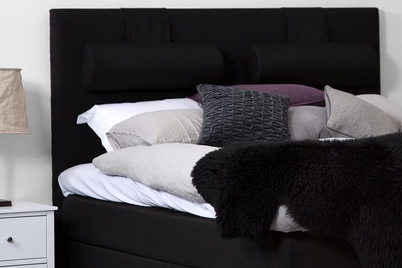 Glatt Sengegavl Meja 180 Svart - Svart - Møbler - Senger - Sengetilbehør - Sengegavl