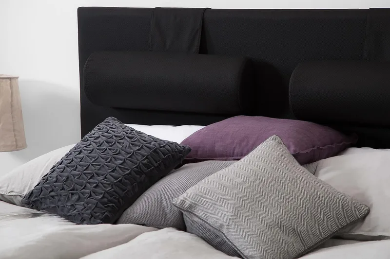 Glatt Sengegavl Meja 180 Svart - Svart - Møbler - Senger - Sengetilbehør - Sengegavl