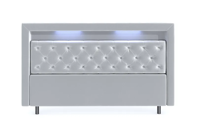 Hilton Velvet LED Gavl 200, Lysegrå