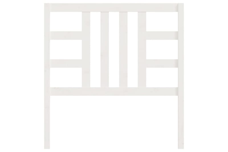 Sengegavl hvit 106x4x100 cm heltre furu - Hvit - Sengegavl