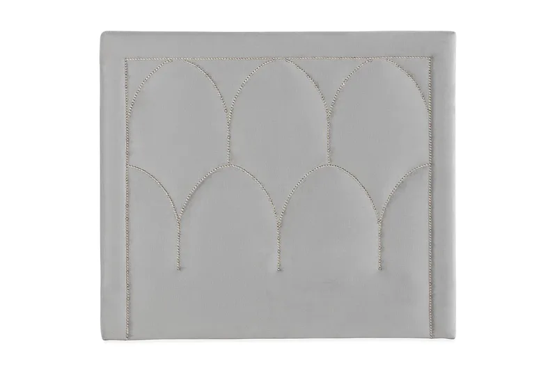 Leva Sengegavl 120 cm, Lysgrå/Fløyel