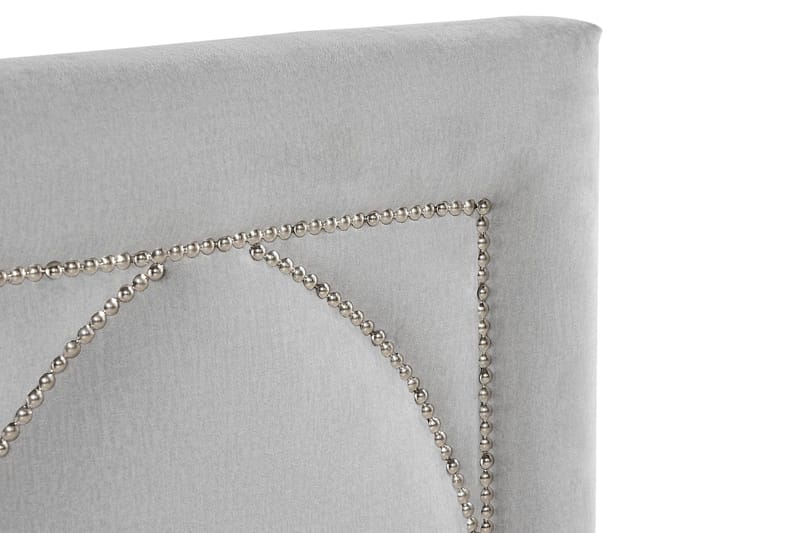 Leva Sengegavl 120 cm - Lysgrå/Fløyel - Møbler - Senger - Sengetilbehør - Sengegavl