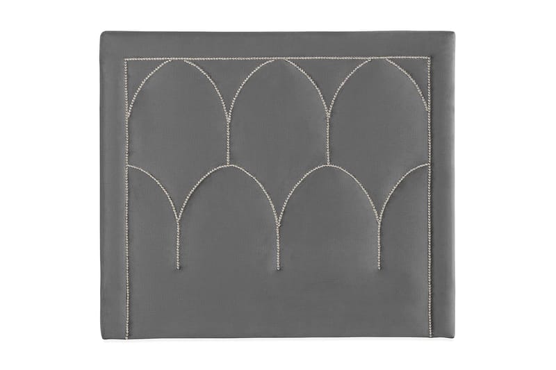 Leva Sengegavl 120 cm, Mørkgrå/Fløyel