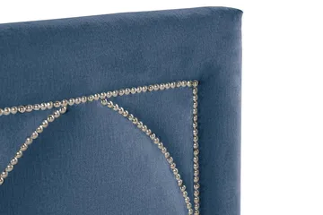 Leva Sengegavl 140 cm - Mørkblå/Fløyel - Møbler - Senger - Sengetilbehør - Sengegavl