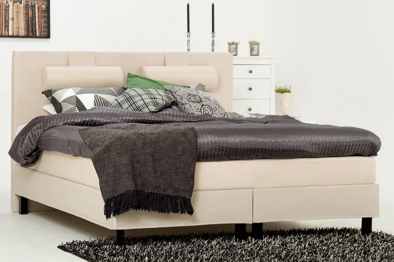 Lucky Sengegavl Glatt 150 cm - Beige - Møbler - Senger - Sengetilbehør - Sengegavl
