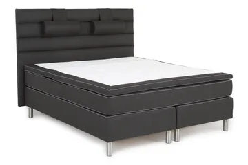 Queen Sengegavl Dypstiftet Linjert - 170 cm Svart - Møbler - Senger - Sengetilbehør - Sengegavl