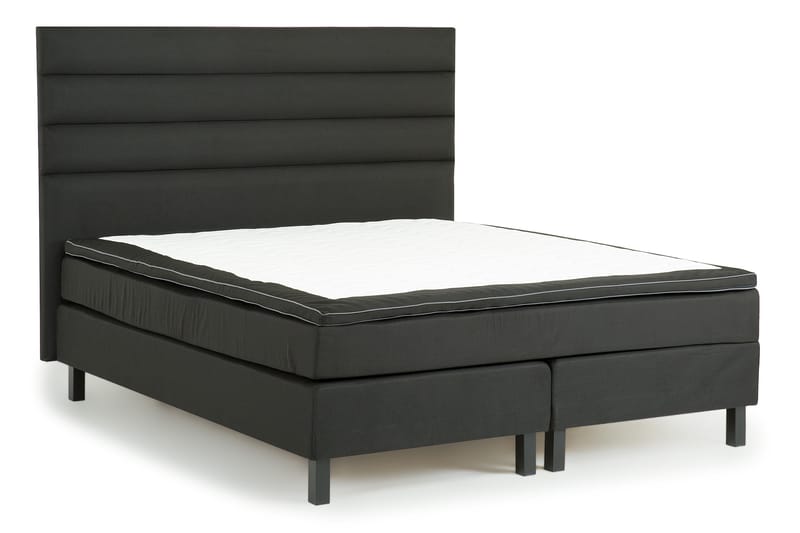 Queen Sengegavl Dypstiftet Linjert - 190 cm Svart - Møbler - Senger - Sengetilbehør - Sengegavl