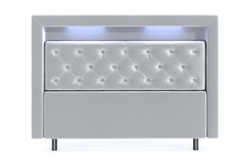 Romance Velvet LED Gavl 140 - Lysgrå - Møbler - Senger - Sengetilbehør - Sengegavl