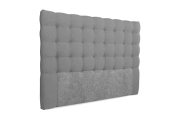 Royal Sengegavl med Knapper 180 cm - Lysegrå - Møbler - Senger - Sengetilbehør - Sengegavl