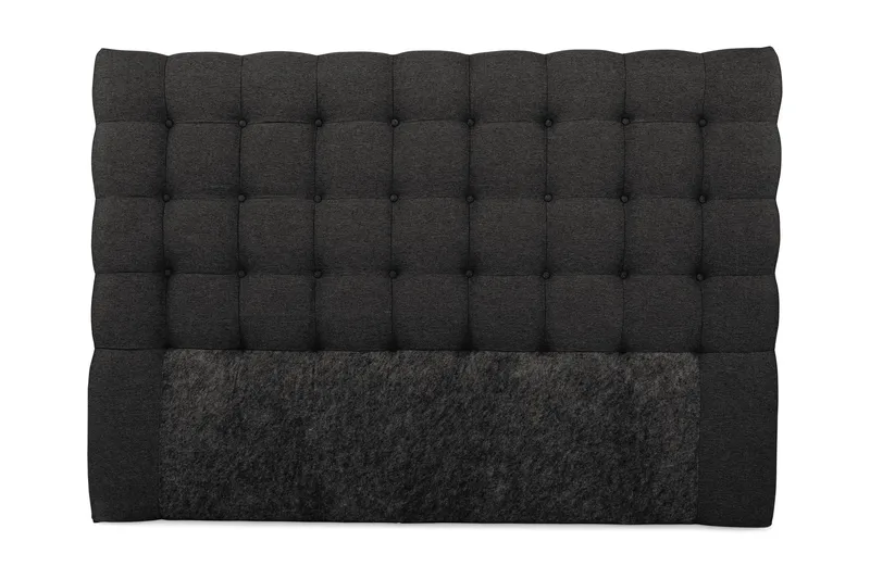 Royal Sengegavl med Knapper 180 cm, Mørkegrå