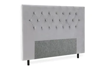 Royal Velvet Sengegavl 160 cm - Lysegrå Fløyel - Møbler - Senger - Sengetilbehør - Sengegavl