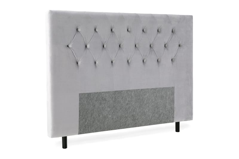 Royal Velvet Sengegavl 160 cm - Lysegrå Fløyel - Møbler - Senger - Sengetilbehør - Sengegavl