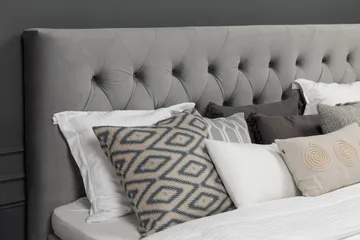 Royal Velvet Sengegavl 160 cm - Lysegrå Fløyel - Møbler - Senger - Sengetilbehør - Sengegavl