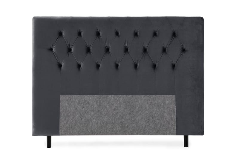 Royal Velvet Sengegavl 160 cm, Svart Fløyel