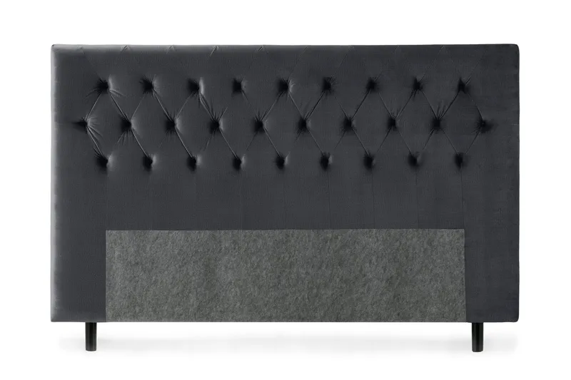 Royal Velvet Sengegavl 210 cm, Svart Fløyel