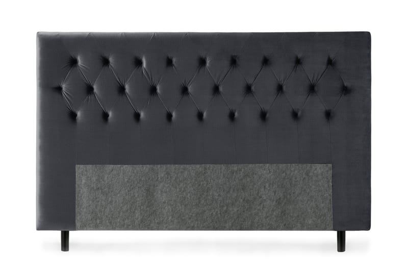 Royal Velvet Sengegavl 210 cm, Svart Fløyel