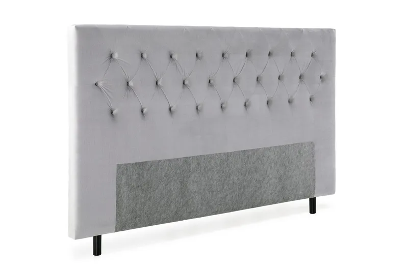 Royal Velvet Sengegavl 210 - Lysegrå Fløyel - Møbler - Senger - Sengetilbehør - Sengegavl