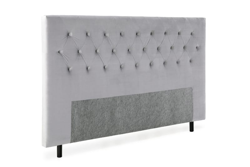 Royal Velvet Sengegavl 210 - Lysegrå Fløyel - Møbler - Senger - Sengetilbehør - Sengegavl