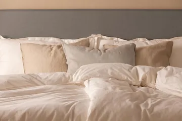 Scarlett Knappet gavl 120 - Grå - Møbler - Senger - Sengetilbehør - Sengegavl