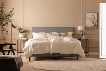 Scarlett Knappet gavl 120 - Grå - Møbler - Senger - Sengetilbehør - Sengegavl