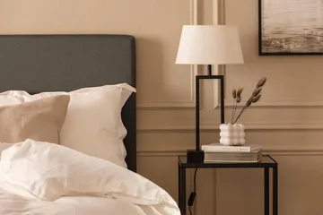 Scarlett Knappet gavl 120 - Mørkegrå - Møbler - Senger - Sengetilbehør - Sengegavl