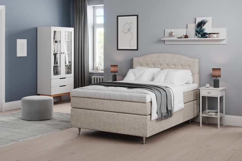 Sengegavl Abelie 120 cm Buet - Beige - Sengegavl