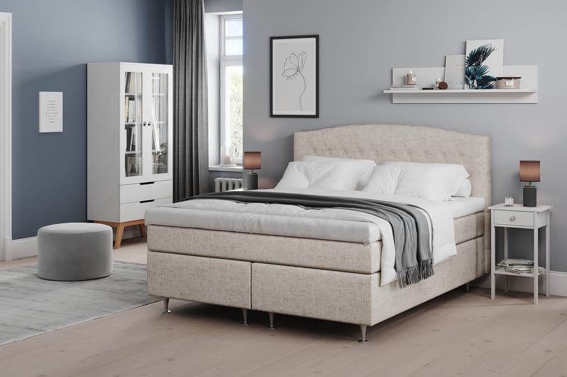 Sengegavl Abelie 160 cm Buet - Beige - Sengegavl