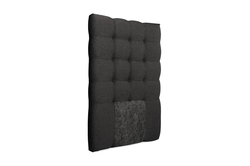 Sengegavl Boxford med Knapper 90 cm - Mørkegrå - Møbler - Senger - Sengetilbehør - Sengegavl