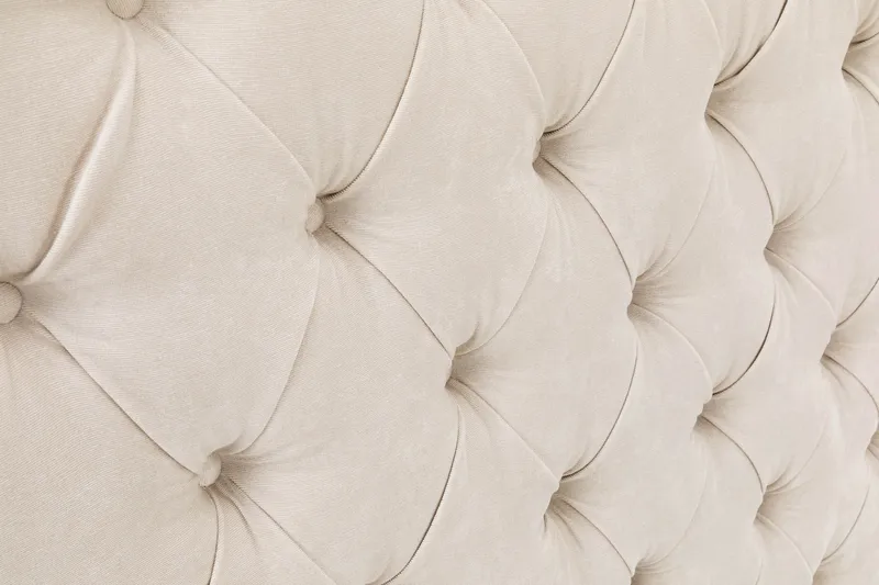 Sengegavl Celine 105 cm Fløyel - Beige - Møbler - Senger - Sengetilbehør - Sengegavl