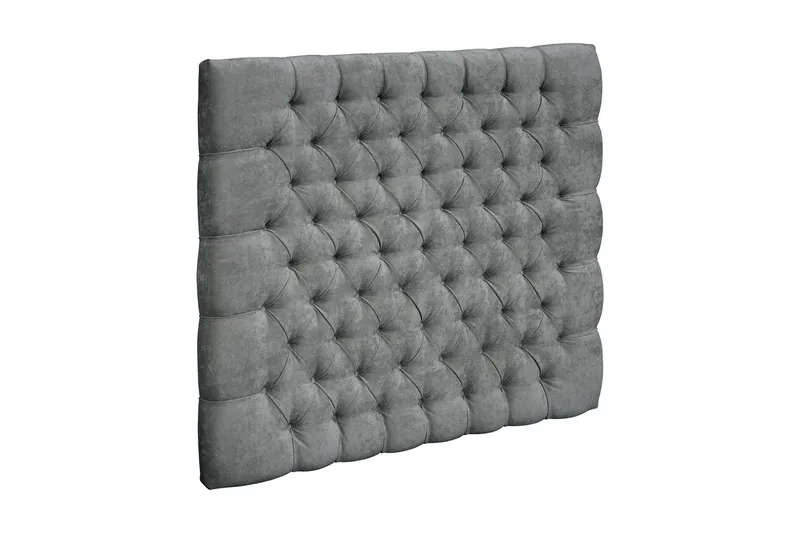 Sengegavl Celine 120 cm Fløyel - Grå/Fløyel - Møbler - Senger - Sengetilbehør - Sengegavl