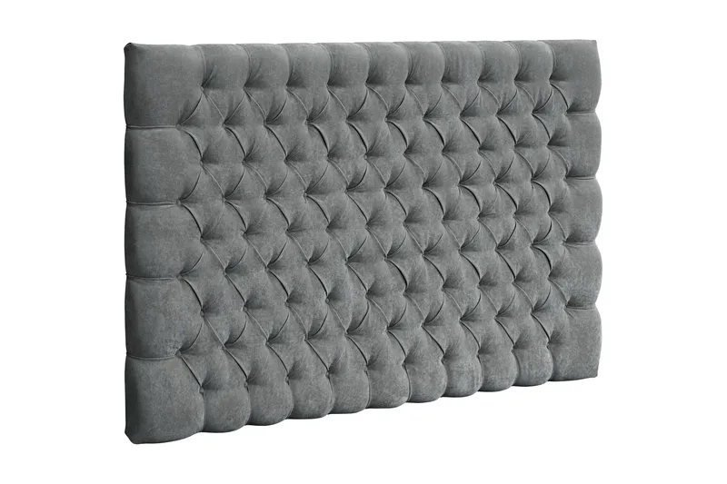 Sengegavl Celine 180 cm Fløyel - Grå - Møbler - Senger - Sengetilbehør - Sengegavl