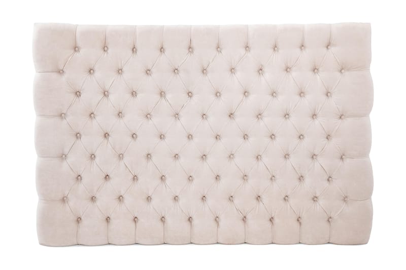 Sengegavl Estelle 160 cm Fløyel - Beige - Sengegavl