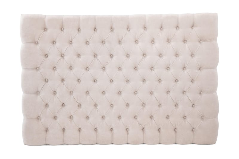 Sengegavl Estelle 210 cm Fløyel - Beige - Sengegavl