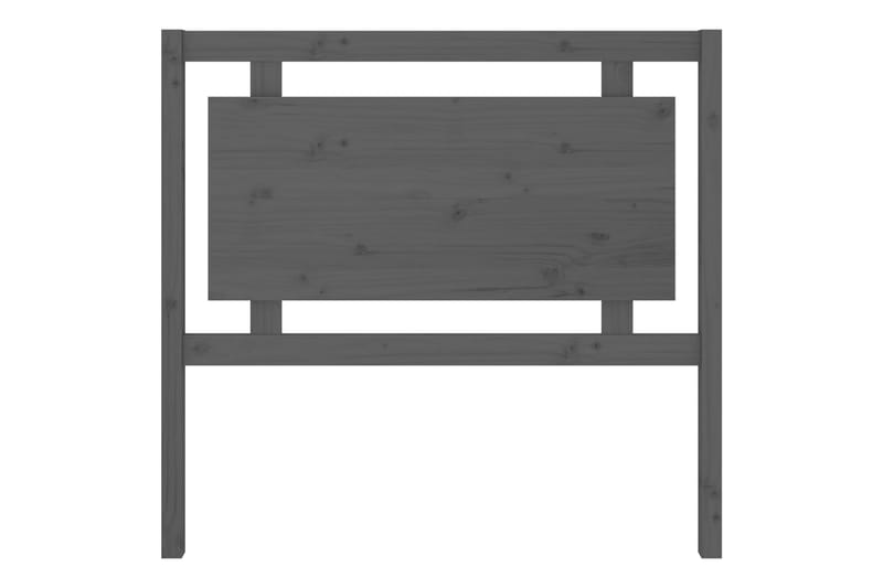 Sengegavl grå 105,5x4x100 cm heltre furu - Grå - Sengegavl