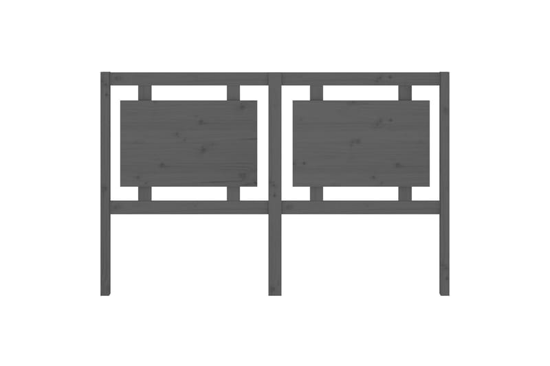 Sengegavl grå 155,5x4x100 cm heltre furu - Grå - Sengegavl