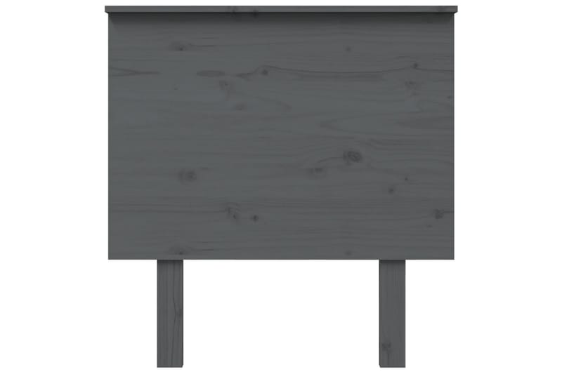 Sengegavl grå 79x6x82,5 cm heltre furu - Grå - Sengegavl
