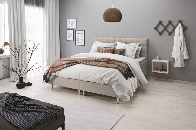 Sengegavl Suset 120 cm - Beige - Sengegavl