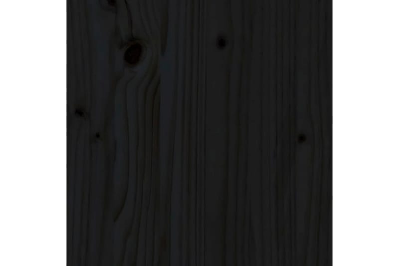 Sengegavl svart 106x4x104 cm heltre furu - Svart - Sengegavl
