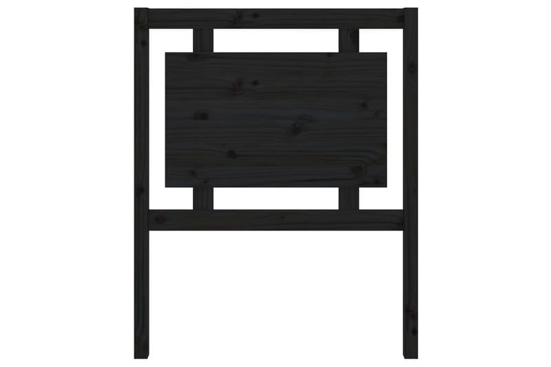 Sengegavl svart 80,5x4x100 cm heltre furu - Svart - Sengegavl