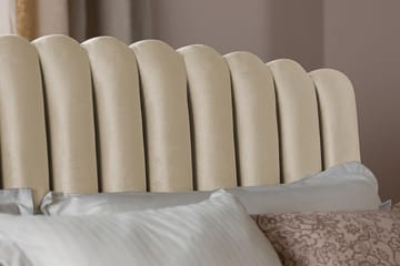 Sengegavl Zehner 180 cm - Beige|Fløyel - Møbler - Senger - Sengetilbehør - Sengegavl