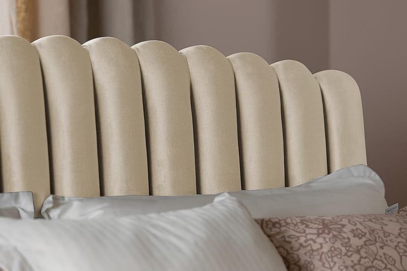 Sengegavl Zehner 180 cm - Beige|Fløyel - Møbler - Senger - Sengetilbehør - Sengegavl